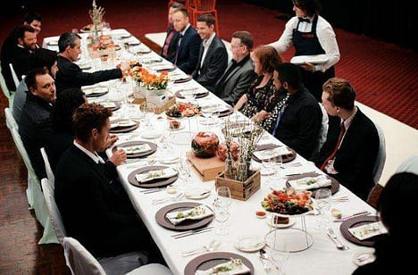 Elegant private chef dining experience with beautifully catered meal for corporate or special events in Australia.