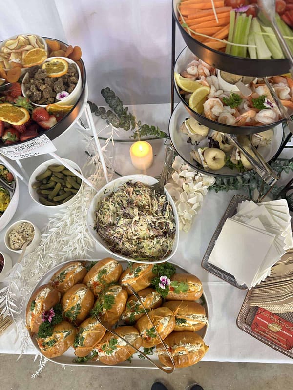 Fresh seafood and gourmet bites served at Your Private Chef event in Australia.