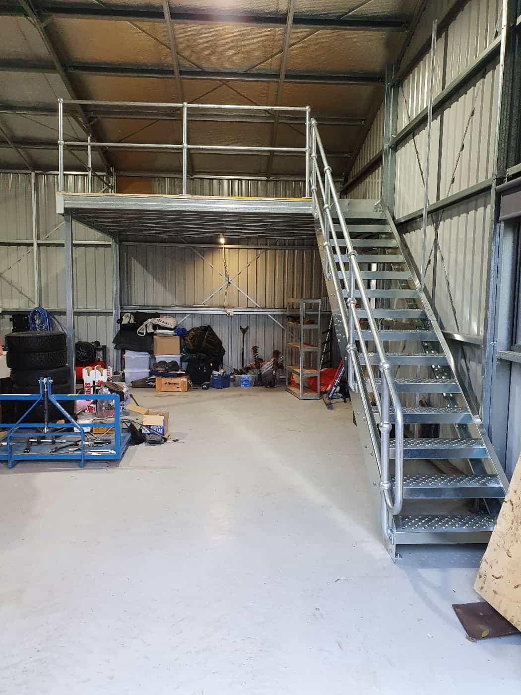 2 Pipe Railing Stair Top Posts - Side Mount - Image 5