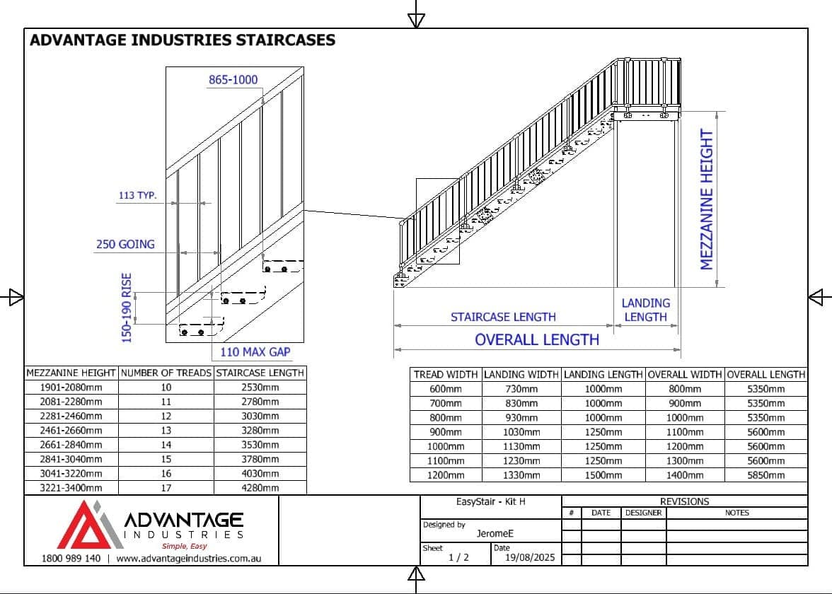 EasyStair H — With Landing Kit And ModuBal Both Sides - Image 13