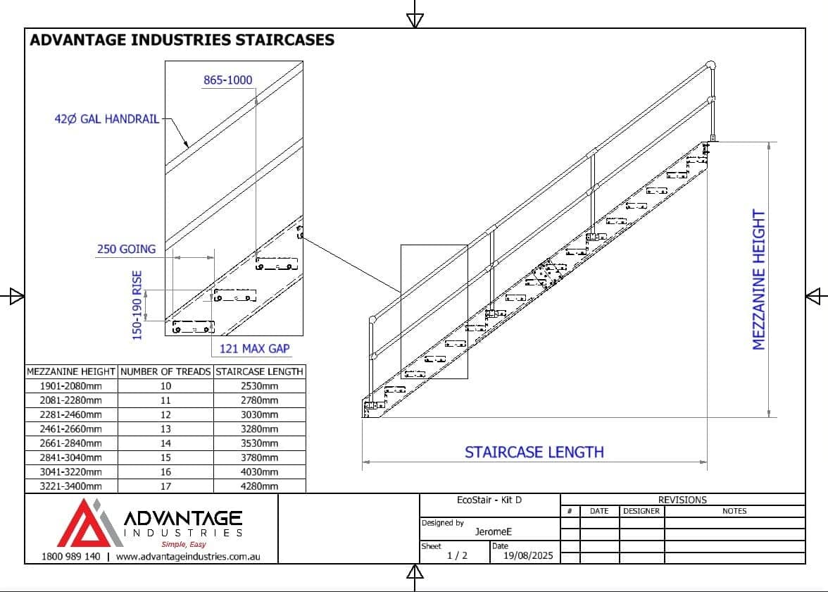 EcoStair D — With ModuRail One Side - Image 10