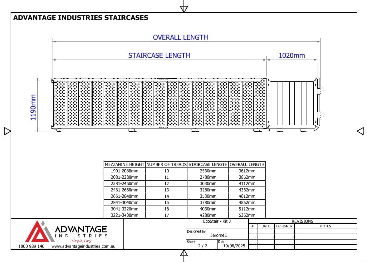EcoStair J— And Landing Kit With ModuRail One Side - Image 7