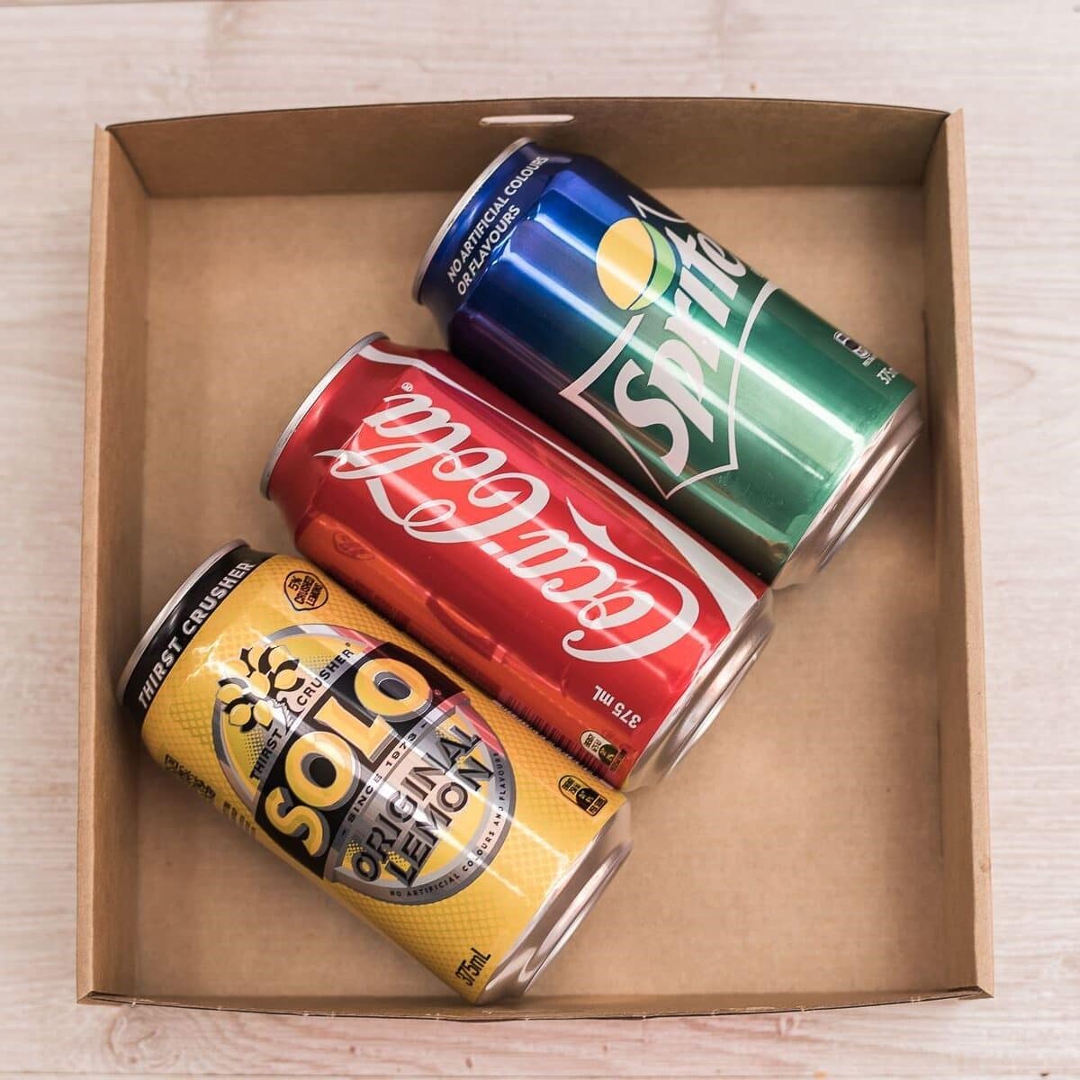 Soft drinks - variety in cans