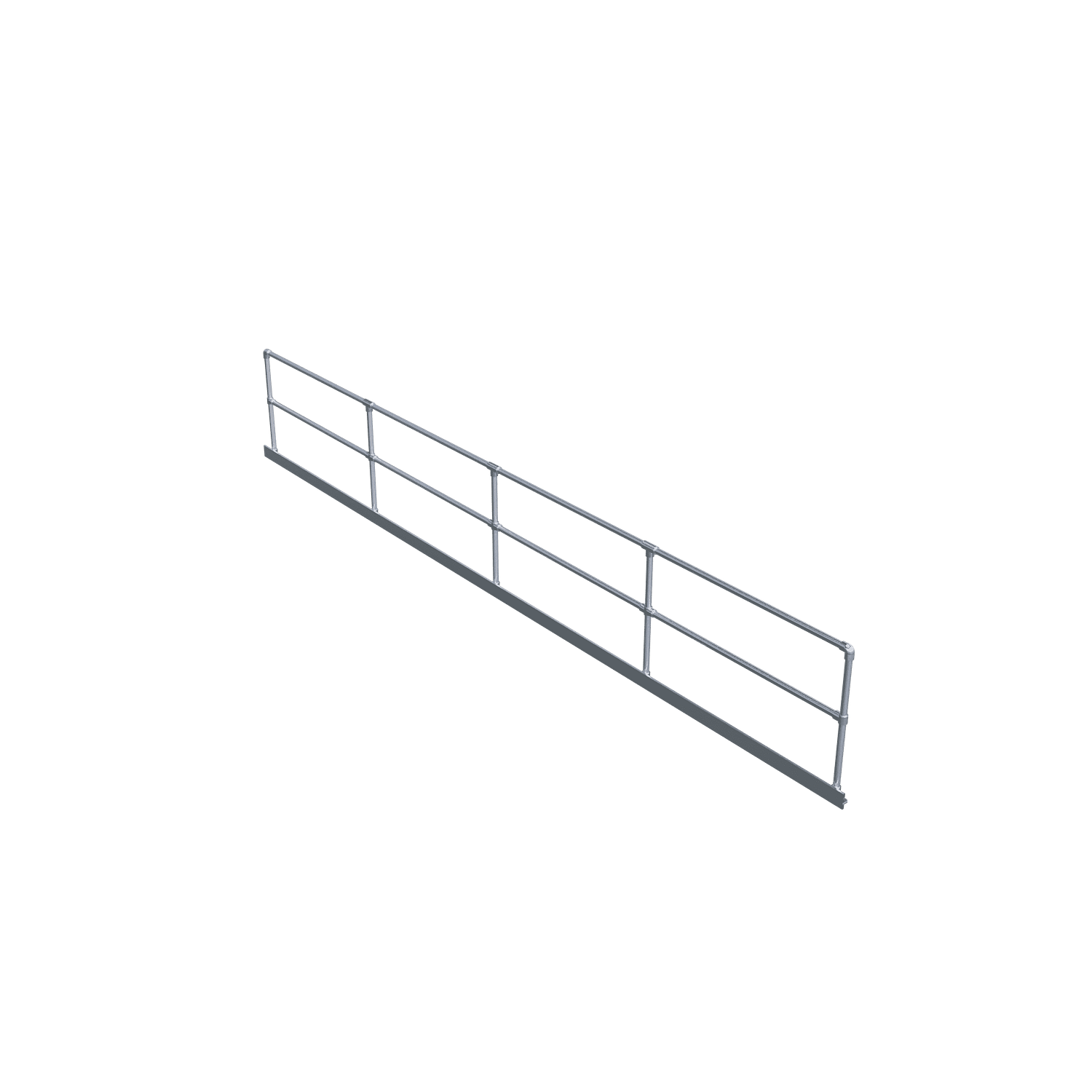 2 Pipe + Kick Plate Railing Corner Posts - Image 5