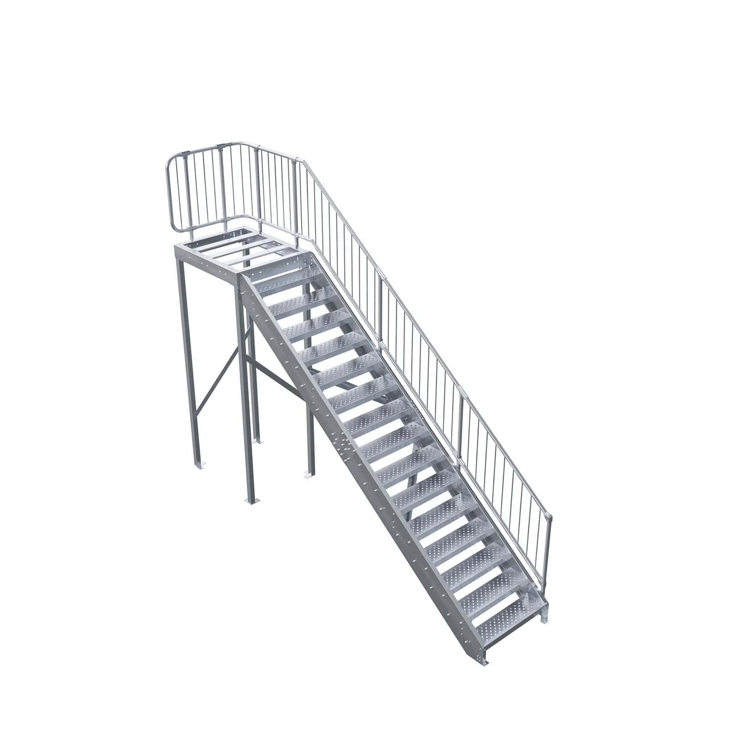 EcoStair G— And Landing Kit With ModuBal One Side