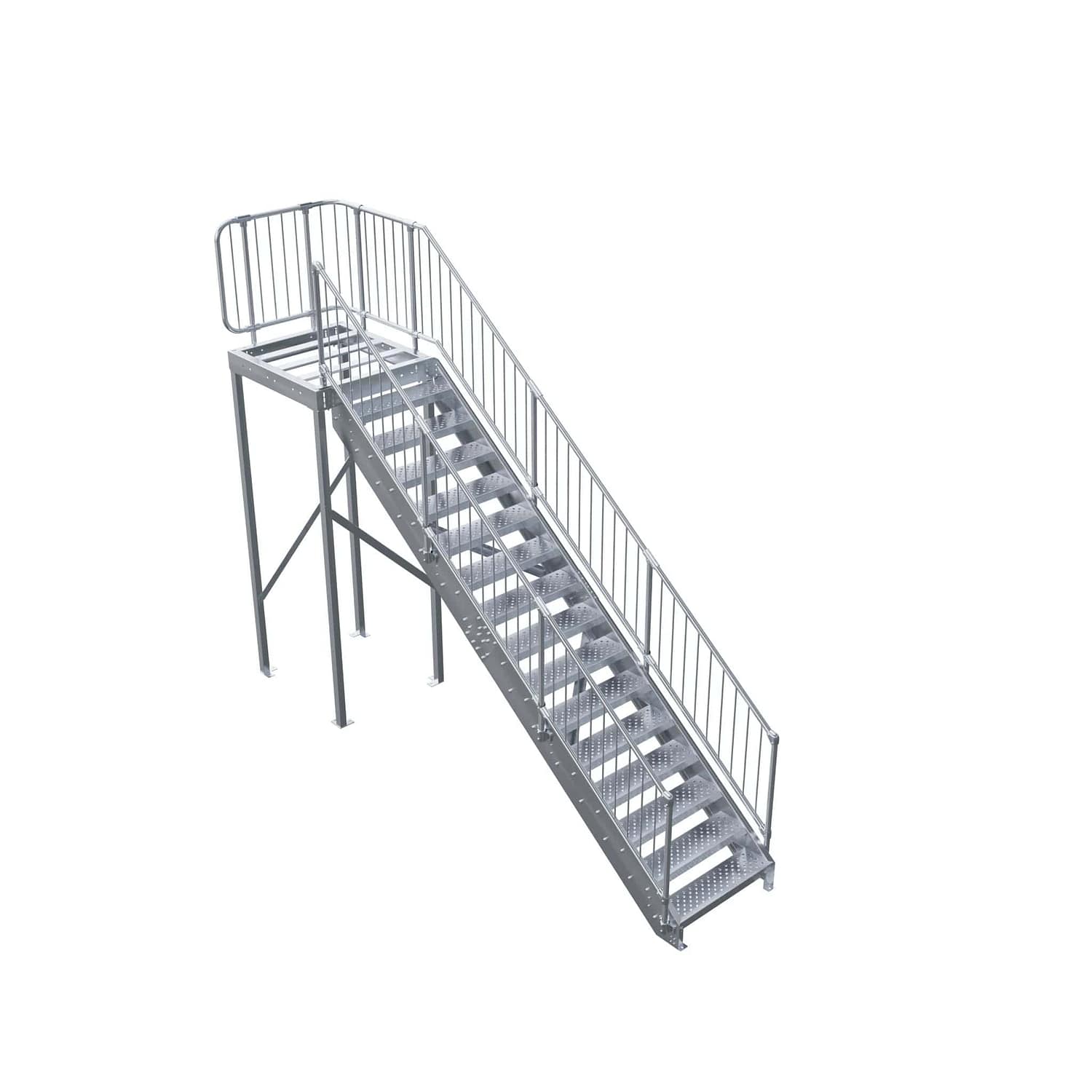 EcoStair H— And Landing Kit With ModuBal Both Sides