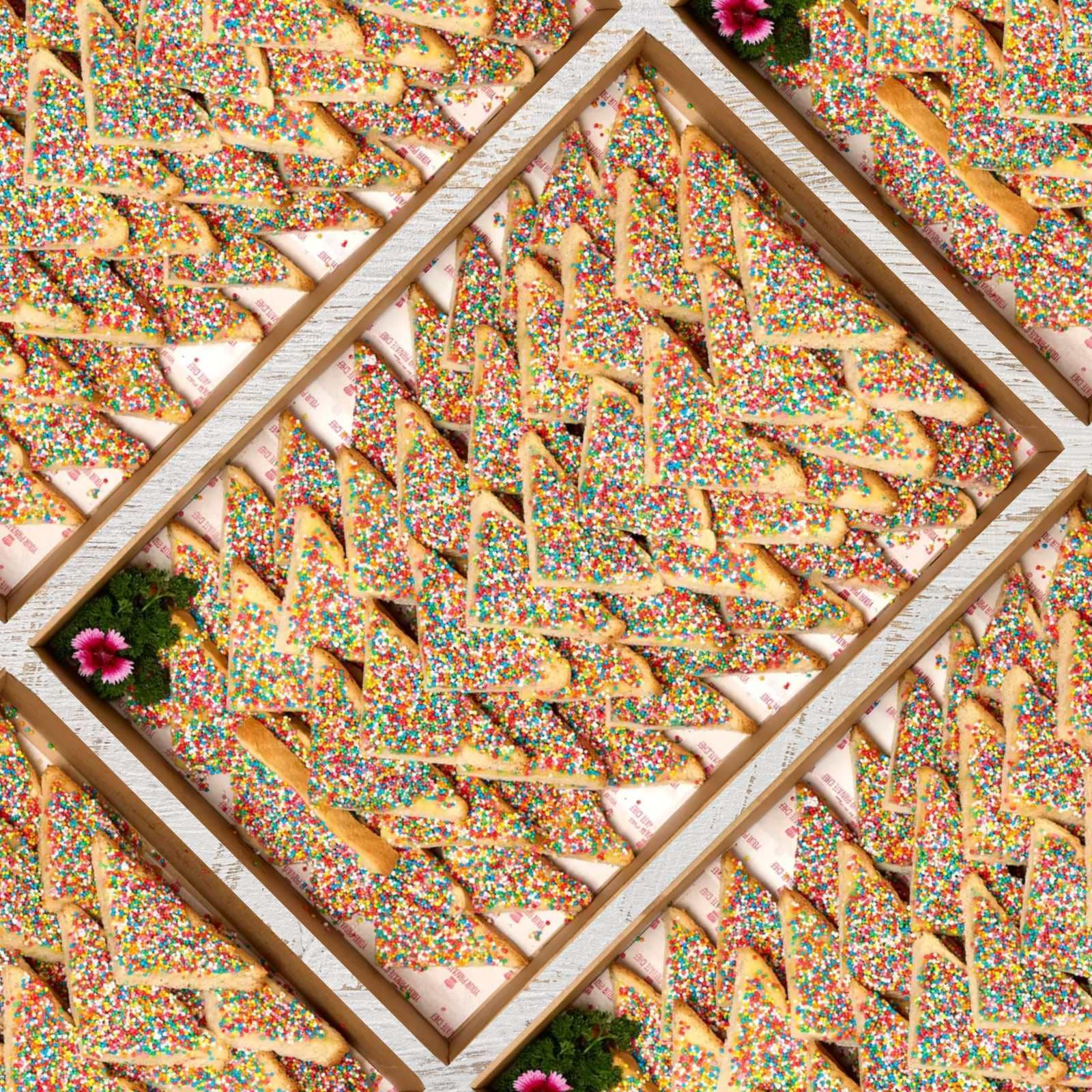 Platter - Fairy Bread Triangles (64 piece box)