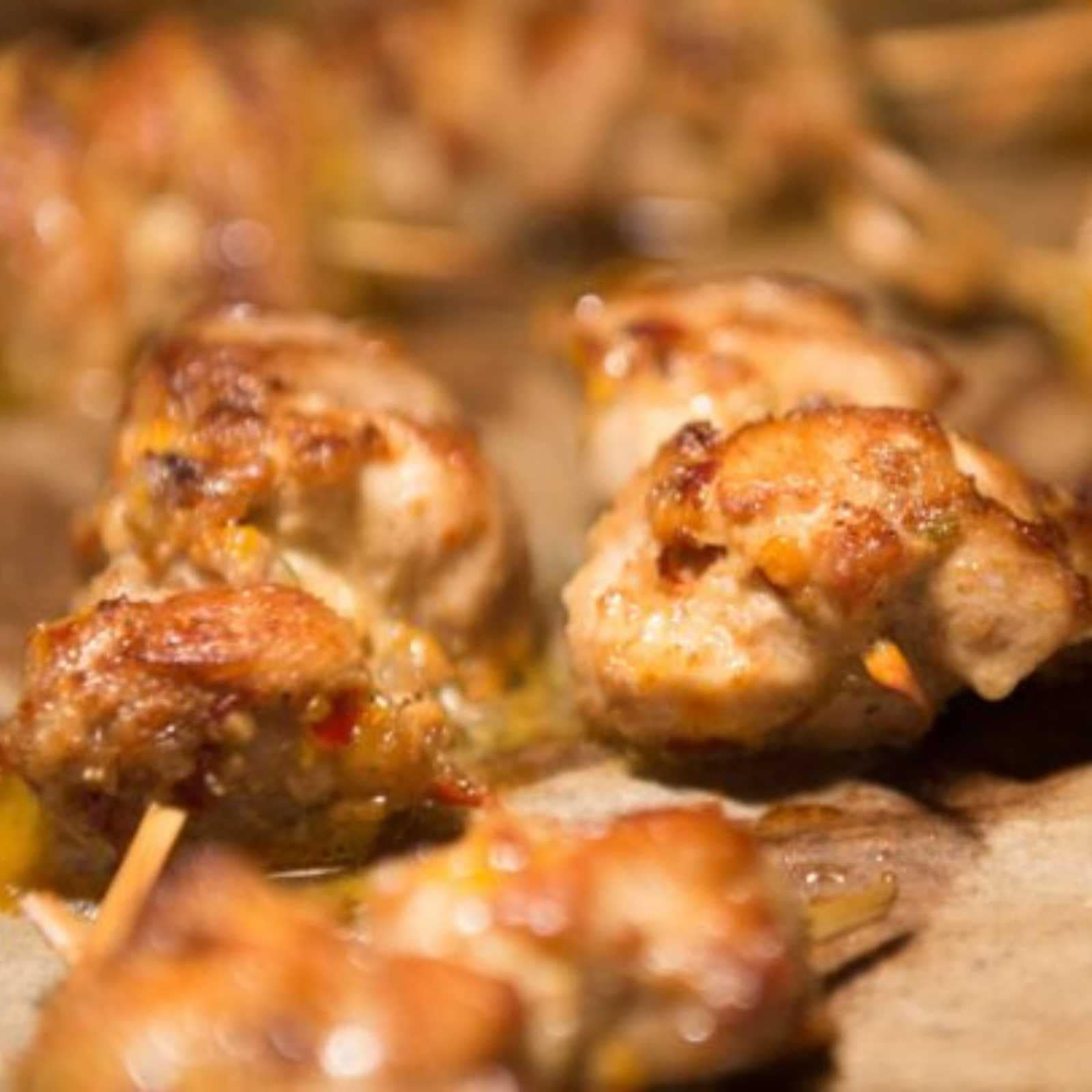 Tuscan chicken thigh skewers