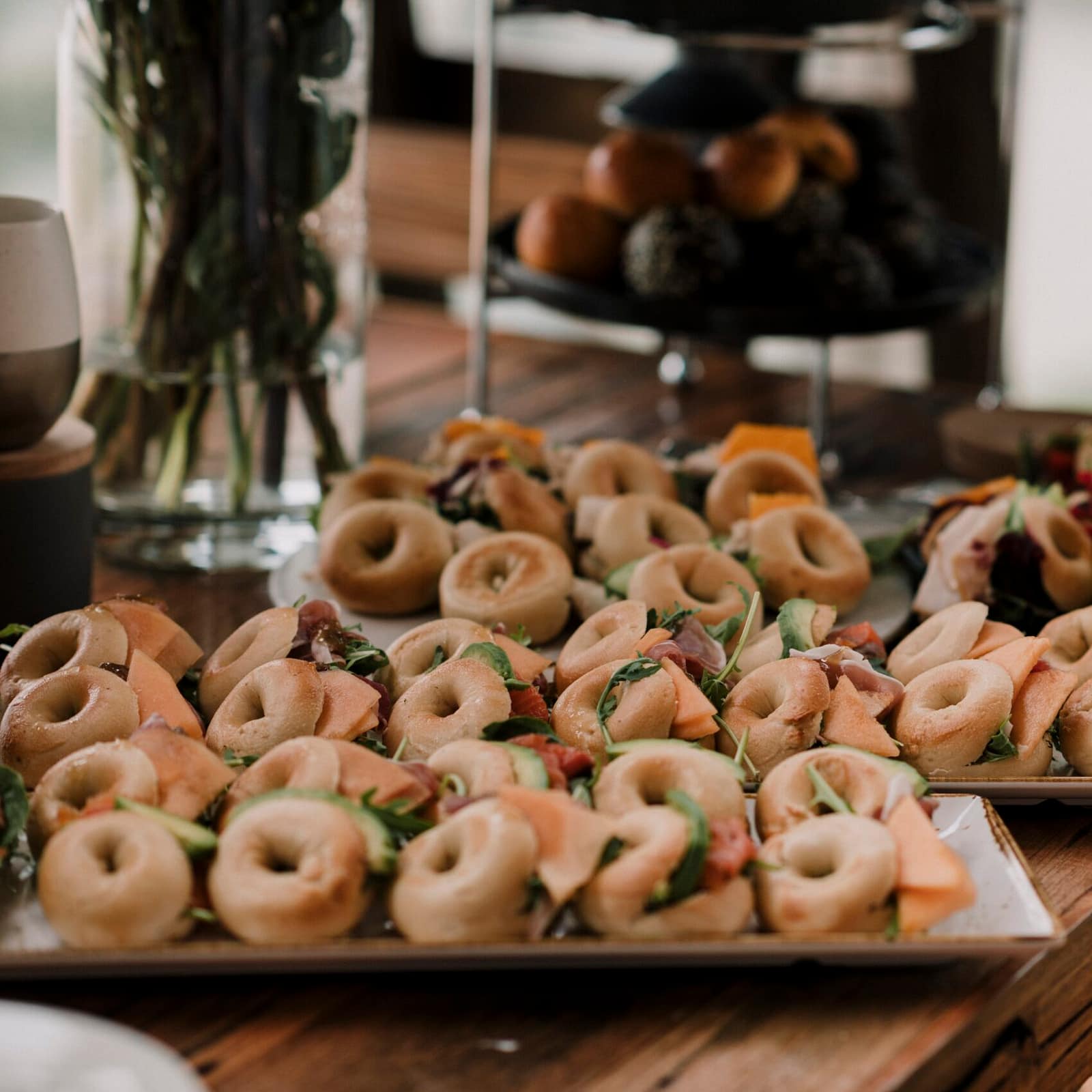 Turkey, brie & cranberry petit bagel