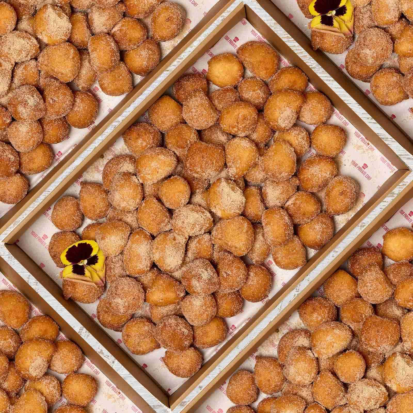 Fritule Donuts Box – Small Croatian Donuts rolled in cinnamon sugar