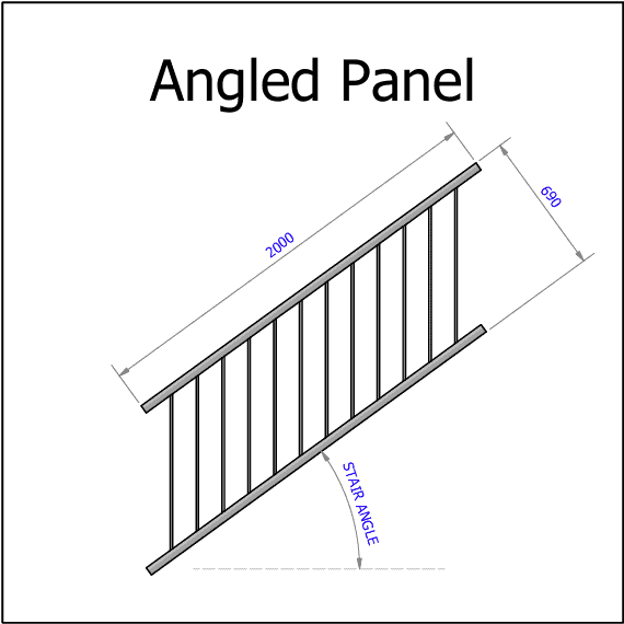 Balustrade Stair Panel 2000mm