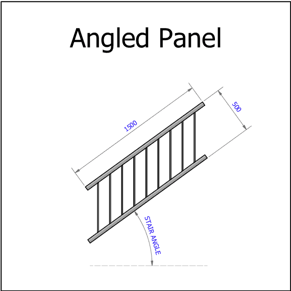 Balustrade Short Stair Panel 1500mm