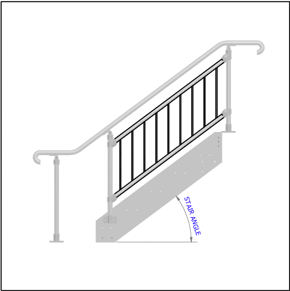 Balustrade Short Stair Panel 2000mm - Image 2