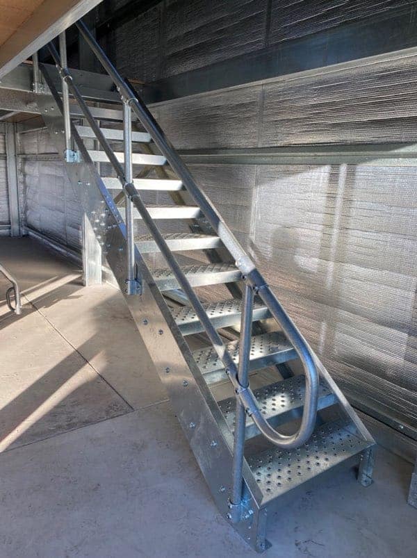 2 Pipe Railing Stair Top Posts - Side Mount - Image 10