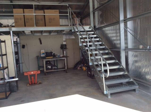 2 Pipe Railing Stair Top Posts - Side Mount - Image 4