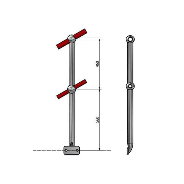 Side Mount Post - Angled - LEFT - SAL 1