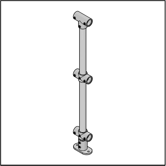 3 Pipe Railing Intermediate Posts