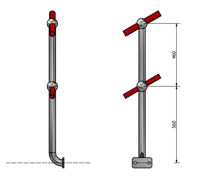 Side Offset Post - Angled - LEFT - SOAL 1