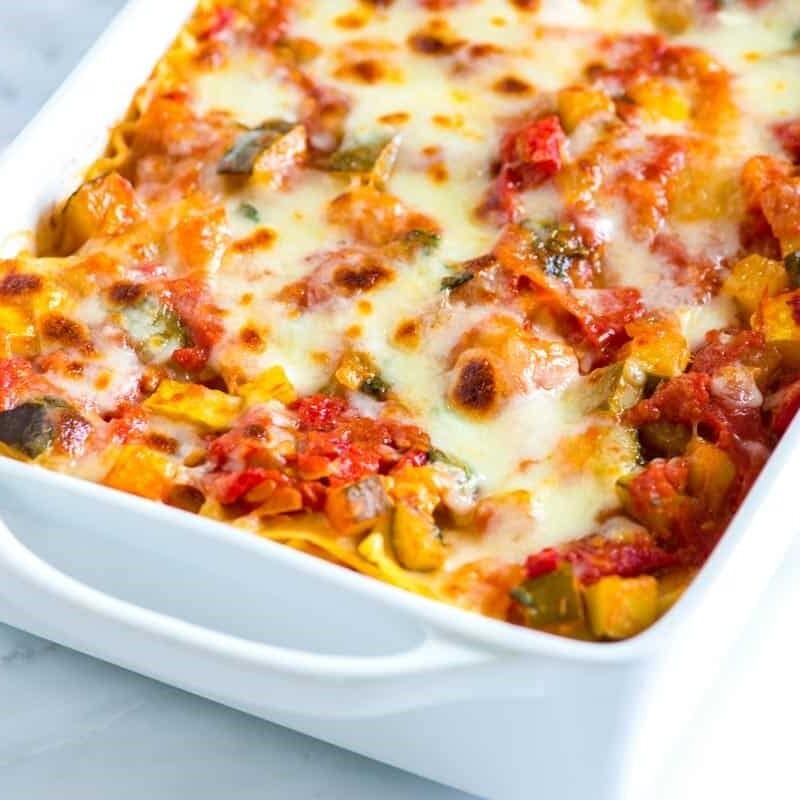 Vegetable lasagne tray